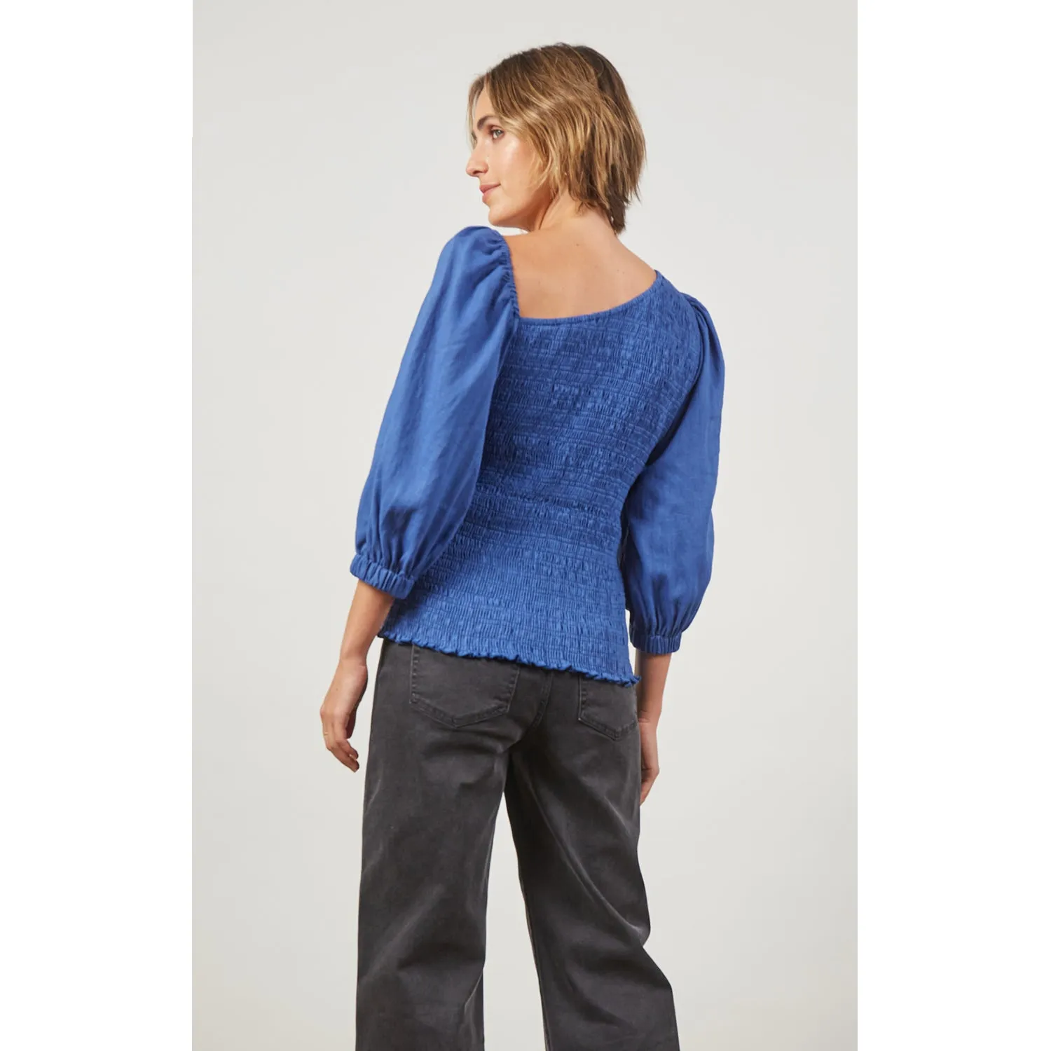 Top Panorama Shirred - Azure