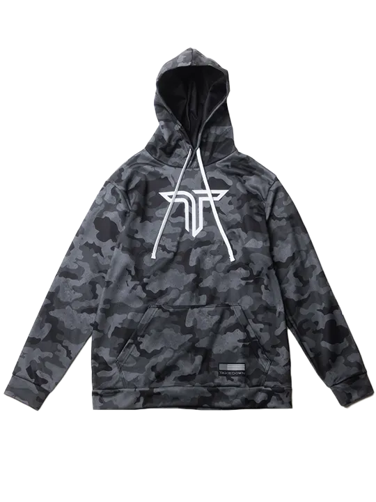 Urban Camo Performance Hoodie - Black