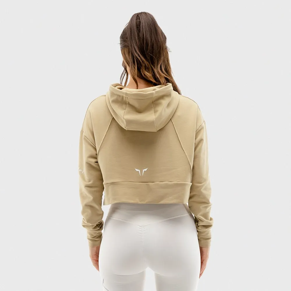 Vibe Crop Hoodie - Nude