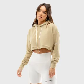 Vibe Crop Hoodie - Nude