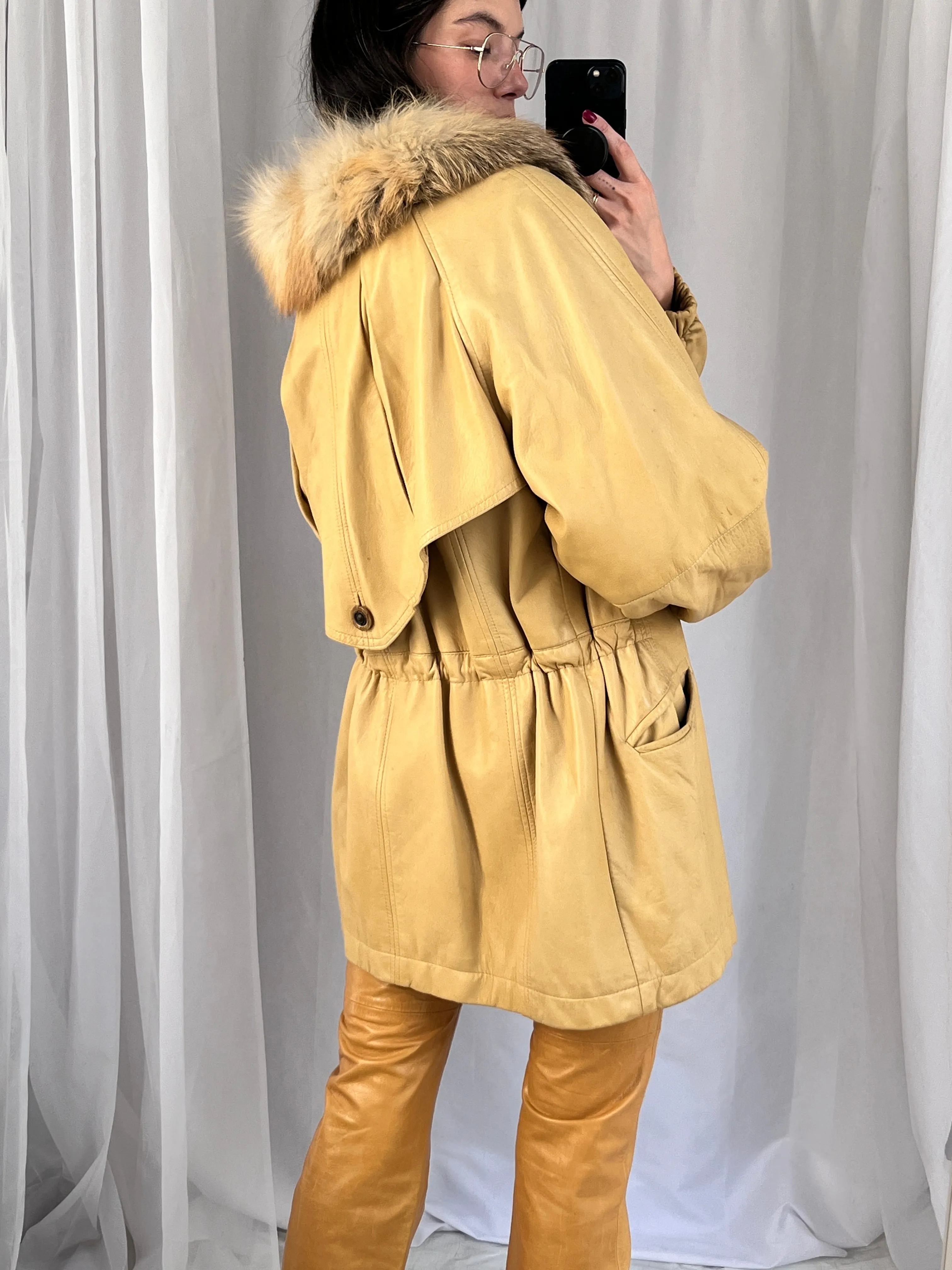 Vintage Damselle Butter Leather Coat