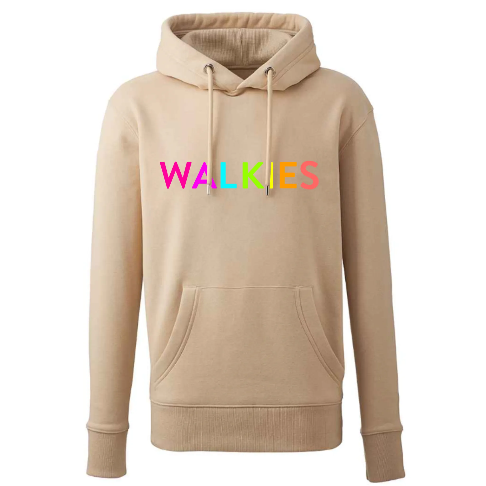 WALKIES Slogan Hoodie | Neon Rainbow Embroidery | 12 Colours Available