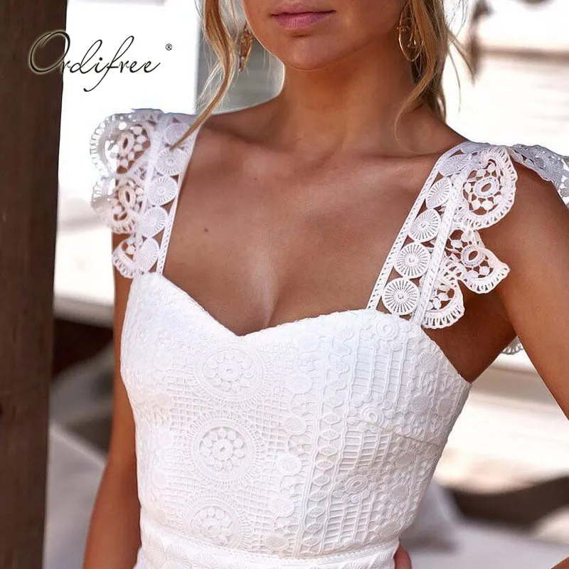 White Lace Cocktail Dress