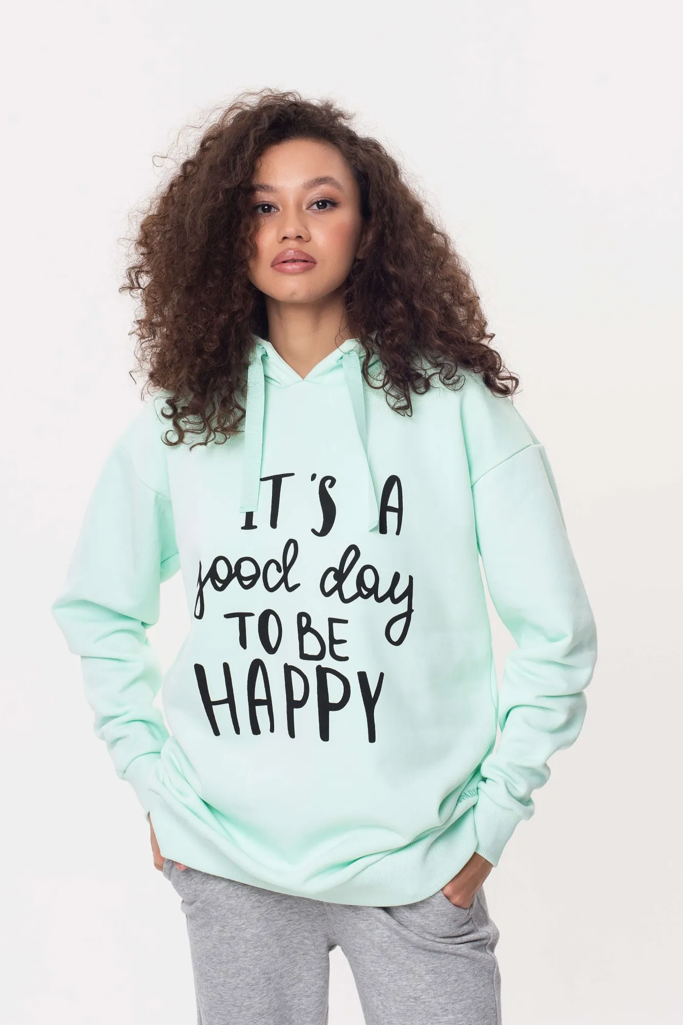 Women's basic hoodie "Positive"