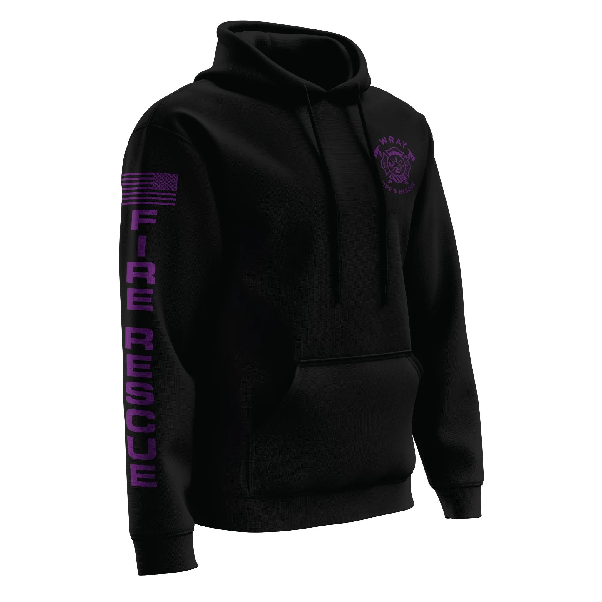 [WRAY FIRE & RESCUE] Performance Hoodie 2.0 [BLK/PRP]