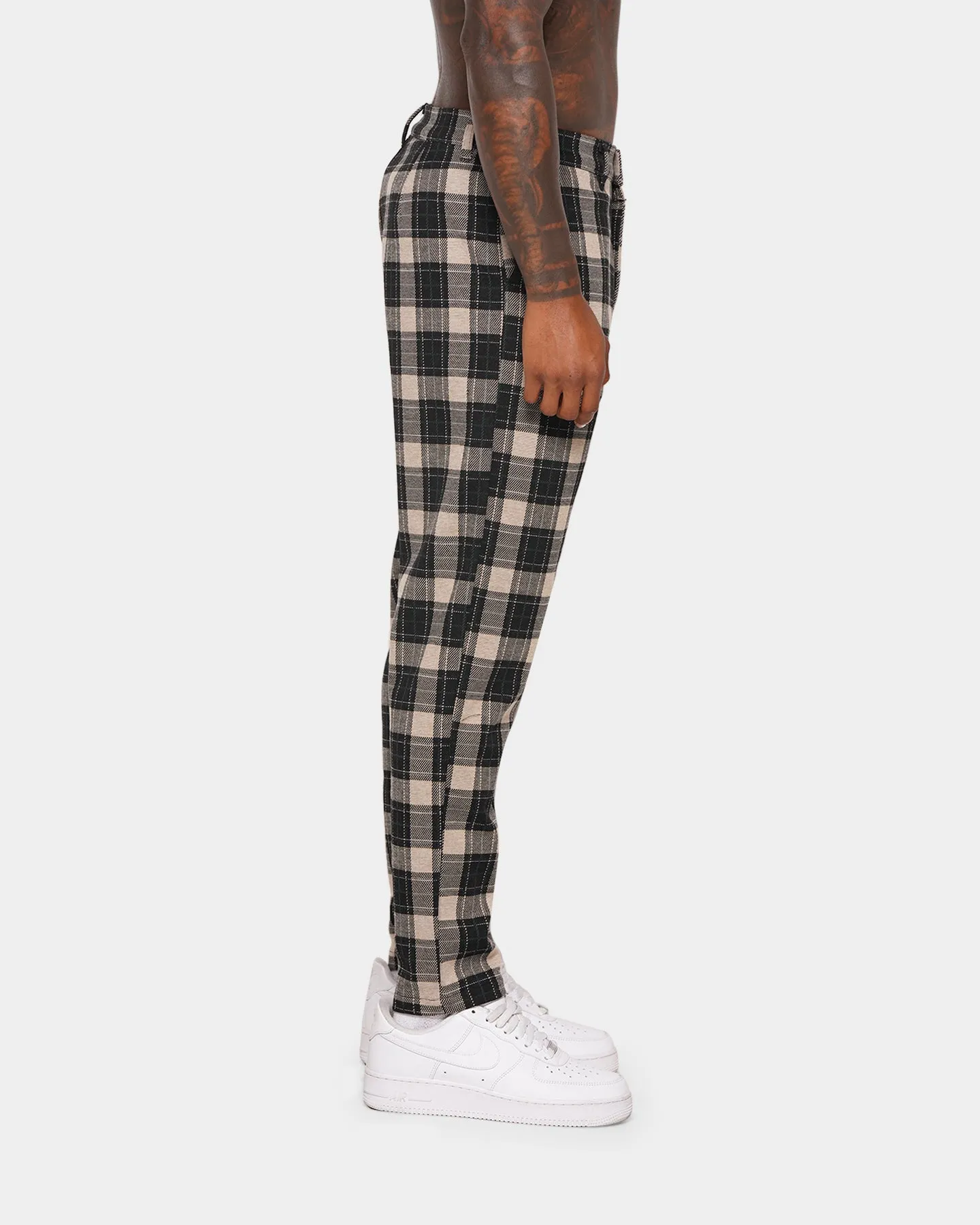 XXIII Isak Plaid Pants Black/Cream