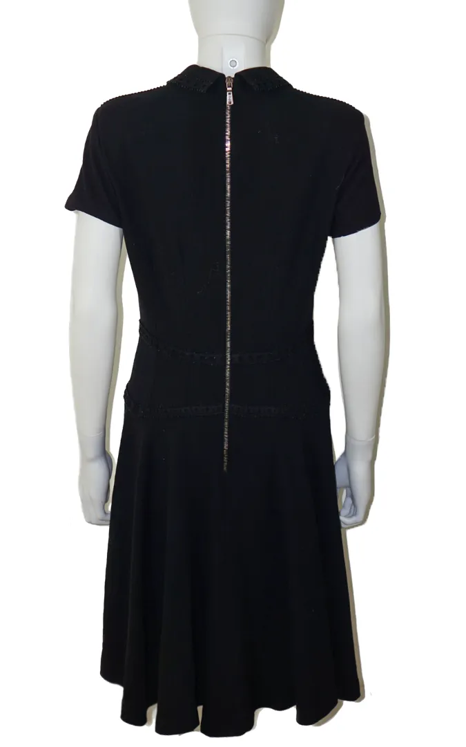 YVES SAINT LAURENT YSL Black Collared Dress