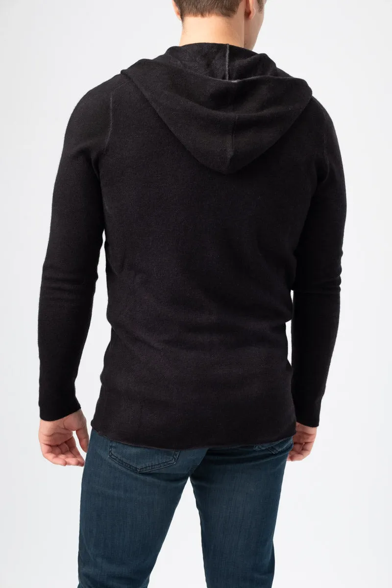 Zip-Up Hoodie in Nero