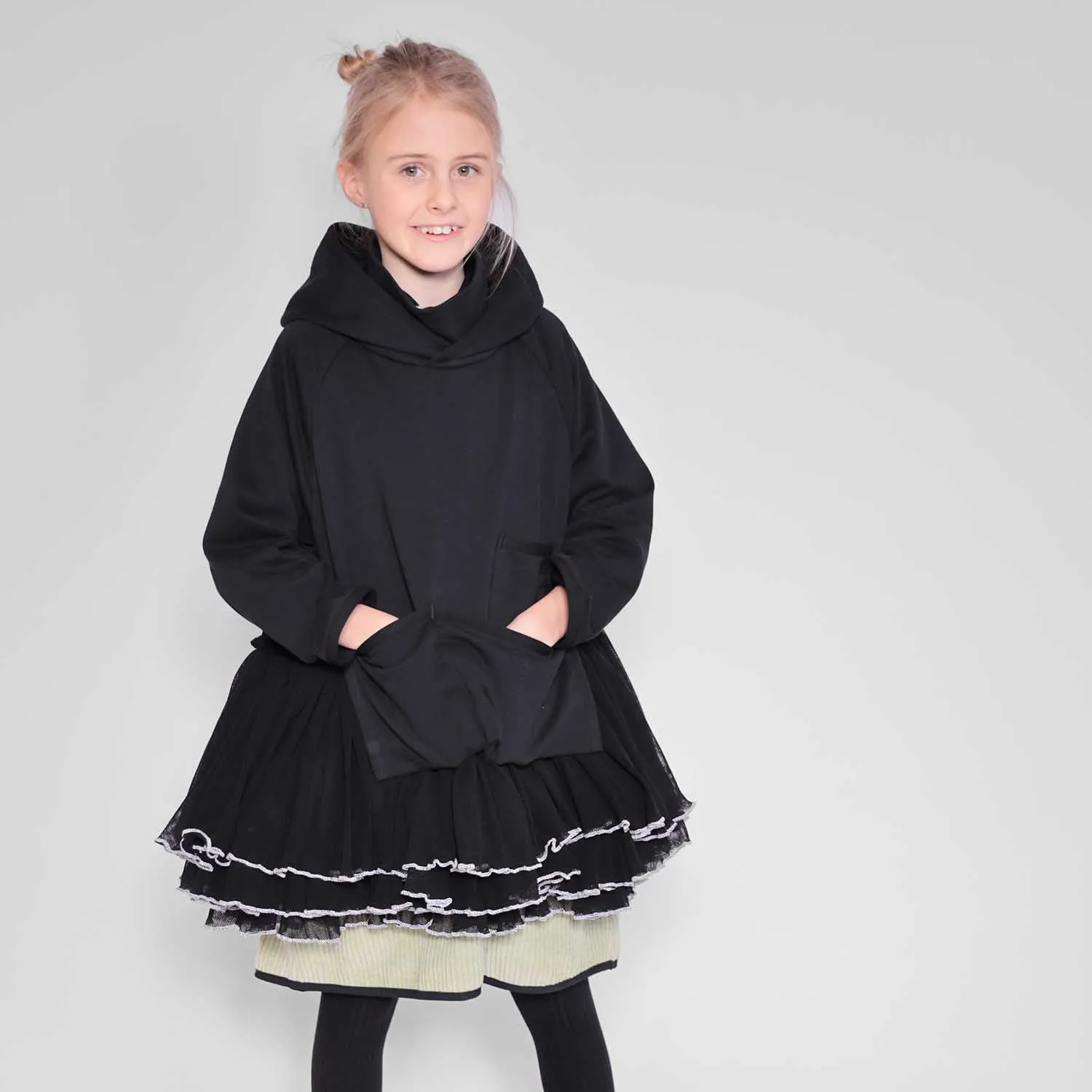 Zwarte Designerhoodie voor Kinderen